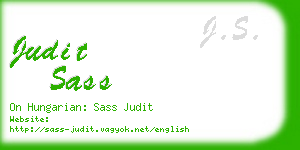 judit sass business card
